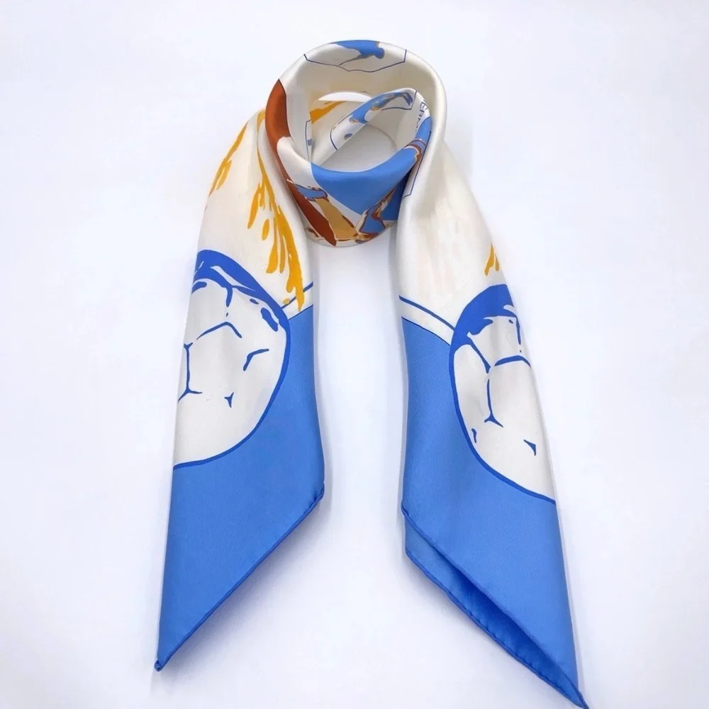 HERMES Limited Edition Rare World Cup Carre 90 “Vive Les Champions!” Silk Scarf